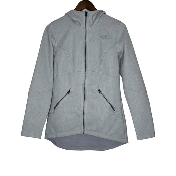 The North Face Women's Grey Long Full Zip Hooded‎ Cirrus Jacket Size Small - Picture 1 of 10